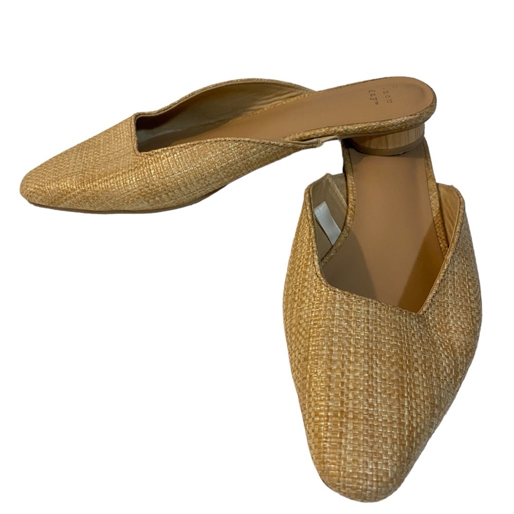 A New Day Women’s Size 8.5 Mandy Mules Tan Woven Braided - Picture 7 of 12